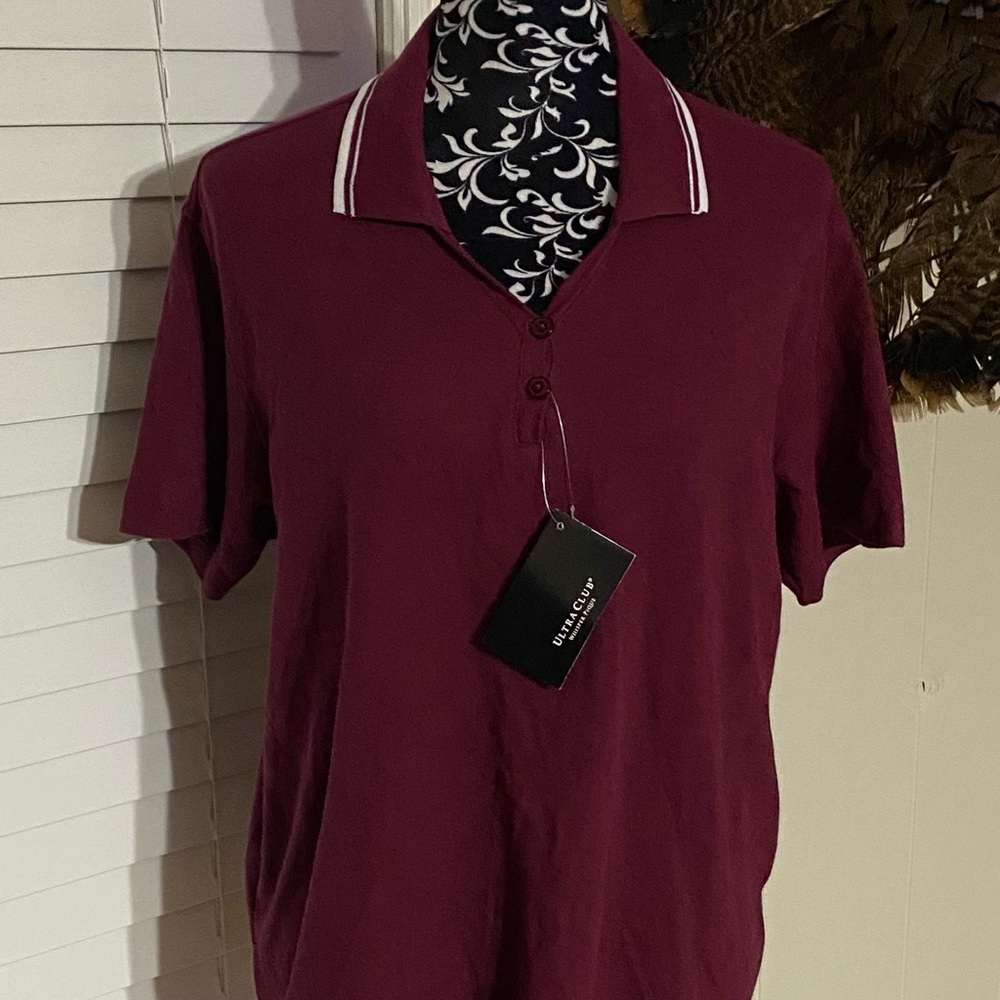 Ultraclub Women's Whisper Pique Wrinkle Resistant Relaxed Fit Polo Shirt Size L - Picture 2 of 13